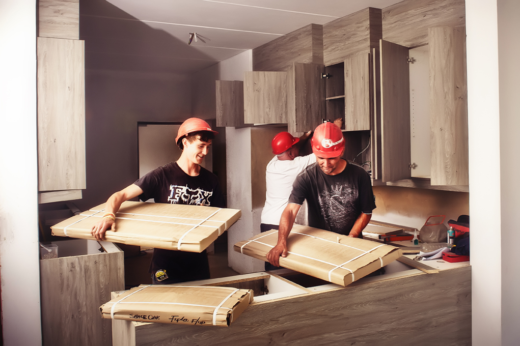 Pre-assembled labeled flat packs ready for quick assemble